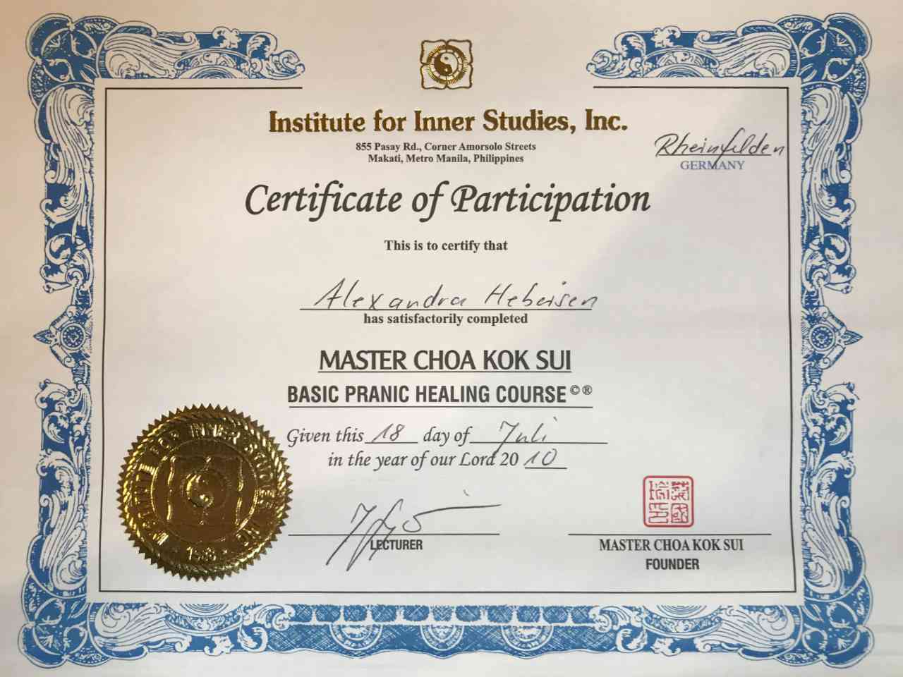 Workshop Chakrenausgleich mit Alexandra Hebeisen